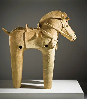 Tomb Figure Prints: Haniwa Horse (image 3 of 3), 6th century AD. Creator: Unknown