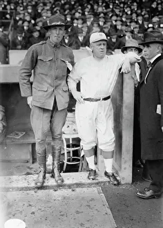 Voluntary Prints: Hank Gowdy in military uniform with manager John McGraw