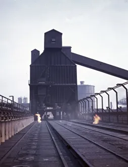Detroit Michigan United States Of America Gallery: Hanna furnaces of the Great Lakes Steel Corporation, Detroit, Mich. 1942. Creator: Arthurs Siegel
