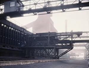 Hanna furnaces of the Great Lakes Steel Corporation, Detroit, Mich. 1942. Creator: Arthurs Siegel