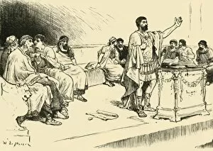 Carthaginian Collection: Hannibal in the Assembly at Carthage, 1890. Creator: Unknown