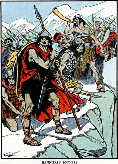3rd Century Bc Prints: Hannibal crossing the Alps, 218 BC (early 20th century)