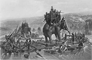 Battle Of Zama Gallery: Hannibal crossing the Rhone, 1878