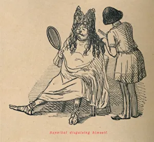 Carthaginian Collection: Hannibal disguising himself, 1852. Artist: John Leech