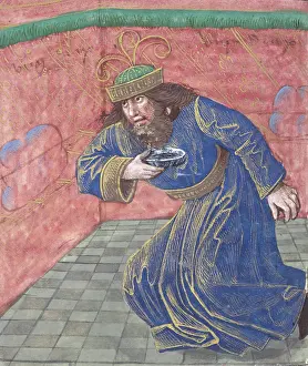 Carthage Prints: Hannibal drinking a cup of poison, c1470-1483. Creator: Unknown