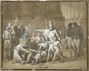 Hannibal Swearing Eternal Enmity toward Rome, c. 1808. Creator: Unknown