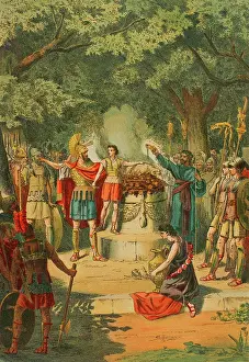 Sacrifice Prints: Hannibal in the Temple of Carthage with his father Hamilcar Barca