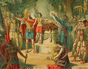 Sacrifice Prints: Hannibal in the Temple of Carthage with his father Hamilcar Barca