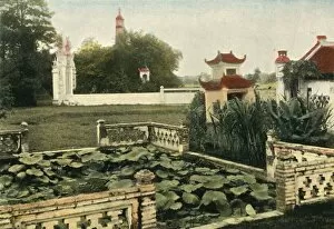 Balustrade Collection: Hanoi. Pagode Du Pinceau, (Hanoi. But Thap Pagoda), 1900. Creator: Unknown
