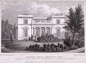 Regents Park Prints: Hanover Lodge, Regents Park, Marylebone, London, 1827. Artist: William Tombleson