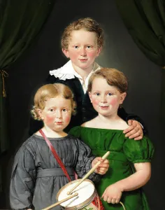 Jensen Prints: Hans and Bolette Puggaard's three children