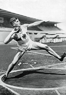Olympic Games Collection: Hans Heinrich Sievert, German athlete, 1936