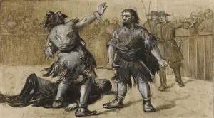Dread Prints: Hans of Iceland before the tribunal, c1889. Creator: Guillaume Albert Demarest