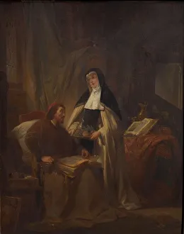 Hans Memling in the Sint-Janshospitaal in Bruges, 1841. Creator: Keyser