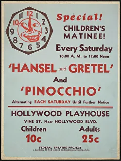 Pinocchio Prints: Hansel and Gretel, Los Angeles, [193-]. Creator: Unknown