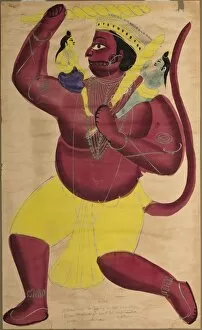 Kalighat Painting Gallery: Hanuman, c. 1880. Creator: Unknown