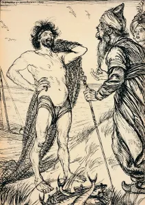 The Happy Man Found, 1918, (1918). Artist: Edmund Joseph Sullivan