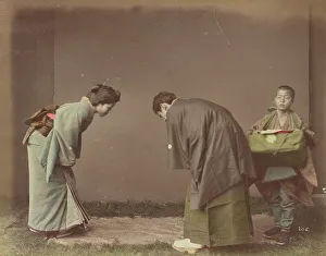 New Year Prints: Happy New Year, 1870s-1890s. Creator: Kusakabe Kimbei