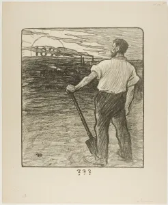 Shovel Prints: Happy New Year, December 1893. Creator: Theophile Alexandre Steinlen