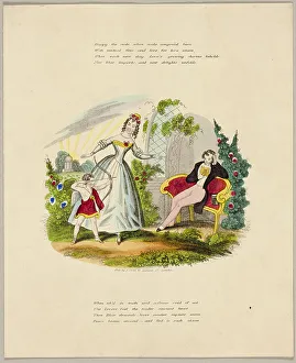 Valentines Card Prints: Happy the State (valentine), c. 1842. Creator: Unknown