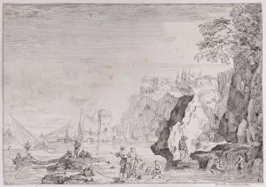 View To Sea Collection: Harbor and Fishermen, ca. 1760. Creator: Unknown