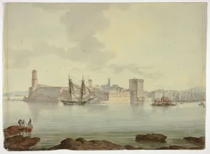 Harbor before Fortified Town, n.d. Creator: William Marlow