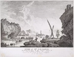 Vernet Claude Joseph Gallery: Harbor Scene, ca. 1764. Creator: Franz Edmund Weirotter