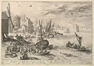 Brueghel The Elder Collection: Harbor Scene. Creator: Crispijn de Passe I