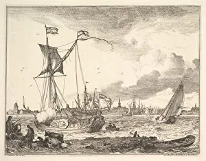 Ludovicus Backhuysen Prints: Harbor Scene. Creator: Ludolf Backhuysen I