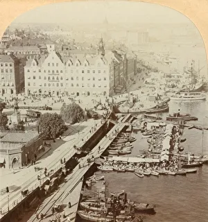 Stockholm Prints: Harbor, Stockholm, Sweden, 1901. Creator: Keystone View Company