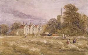 Harborne Vicarage And Church, 1842. Creator: David Cox the Elder