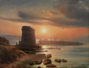 Fearnley Thomas Prints: The Harbour in Agrigento, 1839. Creator: Thomas Fearnley
