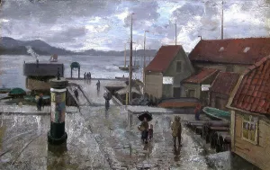 From the Harbour in Bergen, 1877. Creator: Fredrik Jonas Lucian Botfield Collett
