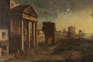 Harbour with Capriccio. Creator: Alessandro Salucci