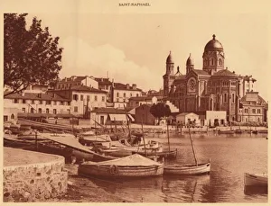 The Harbour and the Church, Saint Raphael, 1930. Creator: Unknown