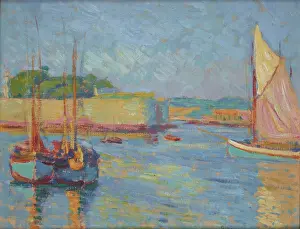 Brittany Prints: Harbour at Concarneau, 1908. Creator: Jozef Pankiewicz