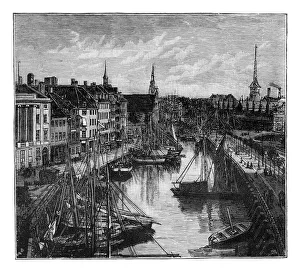 Kobenhavn Prints: The Harbour, Copenhagen, Denmark