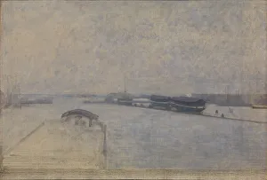 Copenhagen Kobenhavn Denmark Prints: The Harbour of Copenhagen seen from Kvæsthusgade, 1908. Creator: Vilhelm Hammershøi