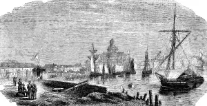 Helsinki Finland Prints: The Harbour of Helsingfors, 1854. Creator: Unknown