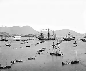 British Colony Prints: The harbour, Hong Kong, 1869. Creator: John Thomson
