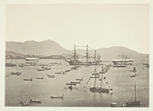 Bunting Gallery: The Harbour, Hong-Kong, c. 1868. Creator: John Thomson