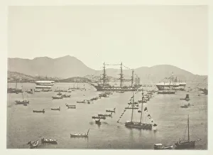 Regatta Prints: The Harbour, Hong-Kong, c. 1868. Creator: John Thomson