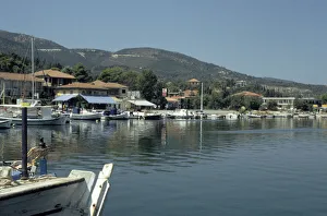 Ionian Islands Prints: Harbour, Ligia, Lefkas, Greece
