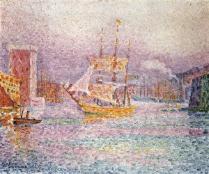 Paul Victor Jules Signac Prints: The Harbour at Marseilles, 1907. Artist: Paul Signac