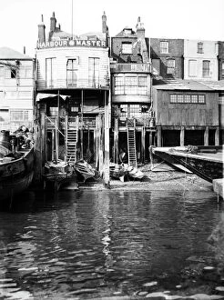 River Thames Gallery: The Harbour Masters office at 74 Narrow Street, Limehouse, London, c1905. Artist