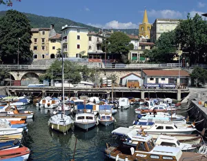 Croatia Prints: Harbour and Old Town, Lovran, Croatia