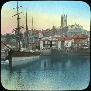 Church Army Lantern Department Gallery: The harbour, Penzance, Cornwall, late 19th or early 20th century