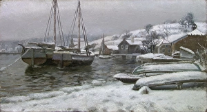 Fredrik Jonas Lucian Botfield Collett Prints: From the Harbour in Porsgrunn, 1901. Creator: Fredrik Jonas Lucian Botfield Collett