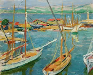 St Tropez Prints: Harbour at Saint-Tropez, 1909. Creator: Jozef Pankiewicz