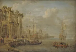 Harbour Scene with Antique Ruins, 1671. Creator: Jacobus Storck
